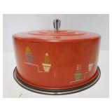 Vintage metal covered cake display
