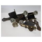 Antique door hardware and glass knobs