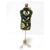 Mini dress form pin cushion