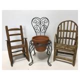 Three tiny chairs