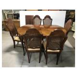 Dining table and six chair set
