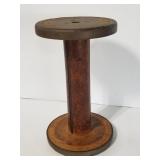 Large vintage wood and metal spool