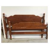 Vintage full size maple wood bed