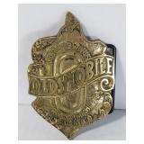 Solid brass Oldsmobile belt buckle