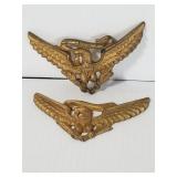 Cast metal decorative eagles pair
