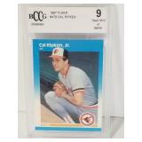 Graded near mint 9 Cal Ripken baseball card