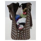 Doggie carrier tote and goodies