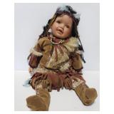 Large Native American fabric/ porcelain doll