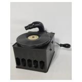 Vintage small hand crank phonograph for repair