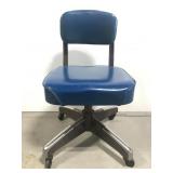 Vintage Burroughs Detroit, MI blue work chair