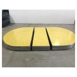 Retro 1950s yellow dinette dining table top