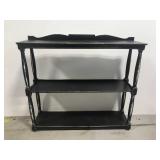 Vintage black wood wall shelf