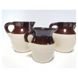 Small Crock pitcher trio