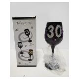 Bottoms up "30ish" wine glass