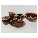 Brown drip pottery collection