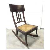 Old cane seat rocking chair