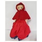Vintage 3-head Red Riding Hood cloth doll