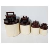 McCoy Pottery milk can canister set