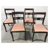 Set of 4 vintage Duncan Phyfe style chairs
