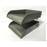 Vintage industrial Globe Wernicke metal mail rack