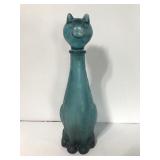 Blue glass cat decanter