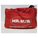 Mr. Sub Toranto blue jays red duffle bag