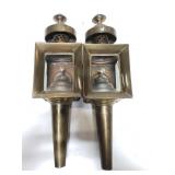 Vintage brass oil lamps