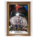 Wisconsin Badger Miller Beer Bar mirror