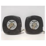 Two Sears 50 ft. measuring tapes