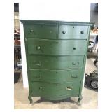 Antique tall green dresser