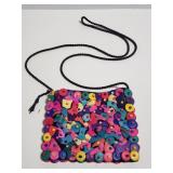 Small clay beaded hand bag
