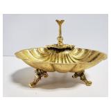 Gold toned dragon shell soap dish