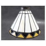 Small slag leaded glass lamp shade