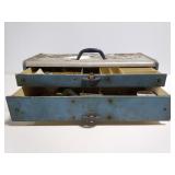 Vintage metal Kennedy fishing tackle box