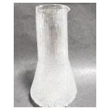 Textured glass pitcher
