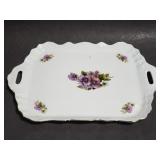 Floral china tray