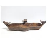 Rustic cast iron bird bath piece