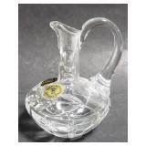 Small Hand cut lead crystal pitcher