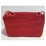 Red woven/fabric nesting baskets