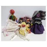 Six small dolls