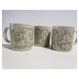 Vintage Taylor & Ng Naughty bunny mug trio