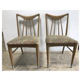 Mid century modern chair pair