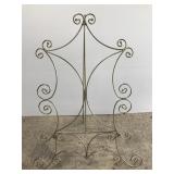 Large gold toned metal frame stand