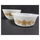Pyrex butterfly casserole dish & bowl