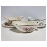 Stamped china gravy boat trio