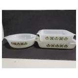 Three Fire King baking dishes
