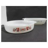 Two Fire King baking dishes