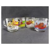 Four vintage McDonalds Garfield mugs