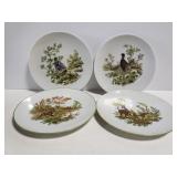 Four wildlife plates