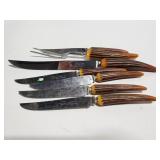 Sheffield-England resin antler handle knife set